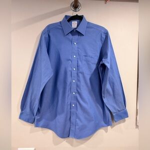 🔥Brooks Brothers Man's Blue Dress Shirt Sz 15.5/34 EUC🔥